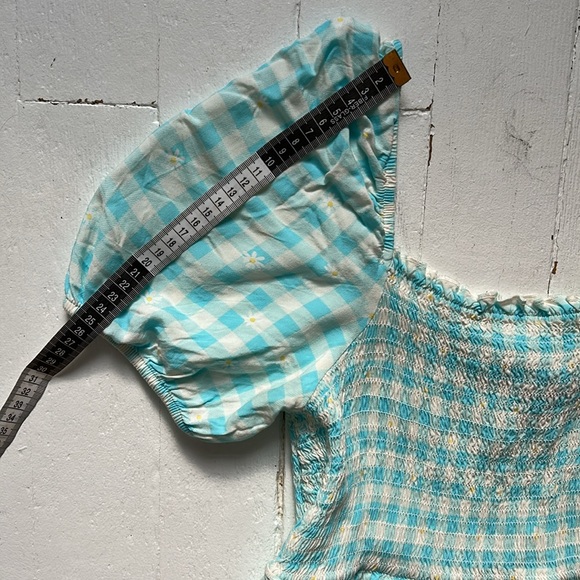 Vintage Blue Gingham Summer Dress - Picture 10 of 11